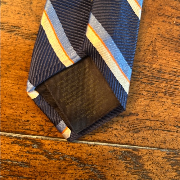 Brooks Brothers Navy Repp Stripe Silk Tie – Made in USA – 3.25” Width - Picture 5 of 7